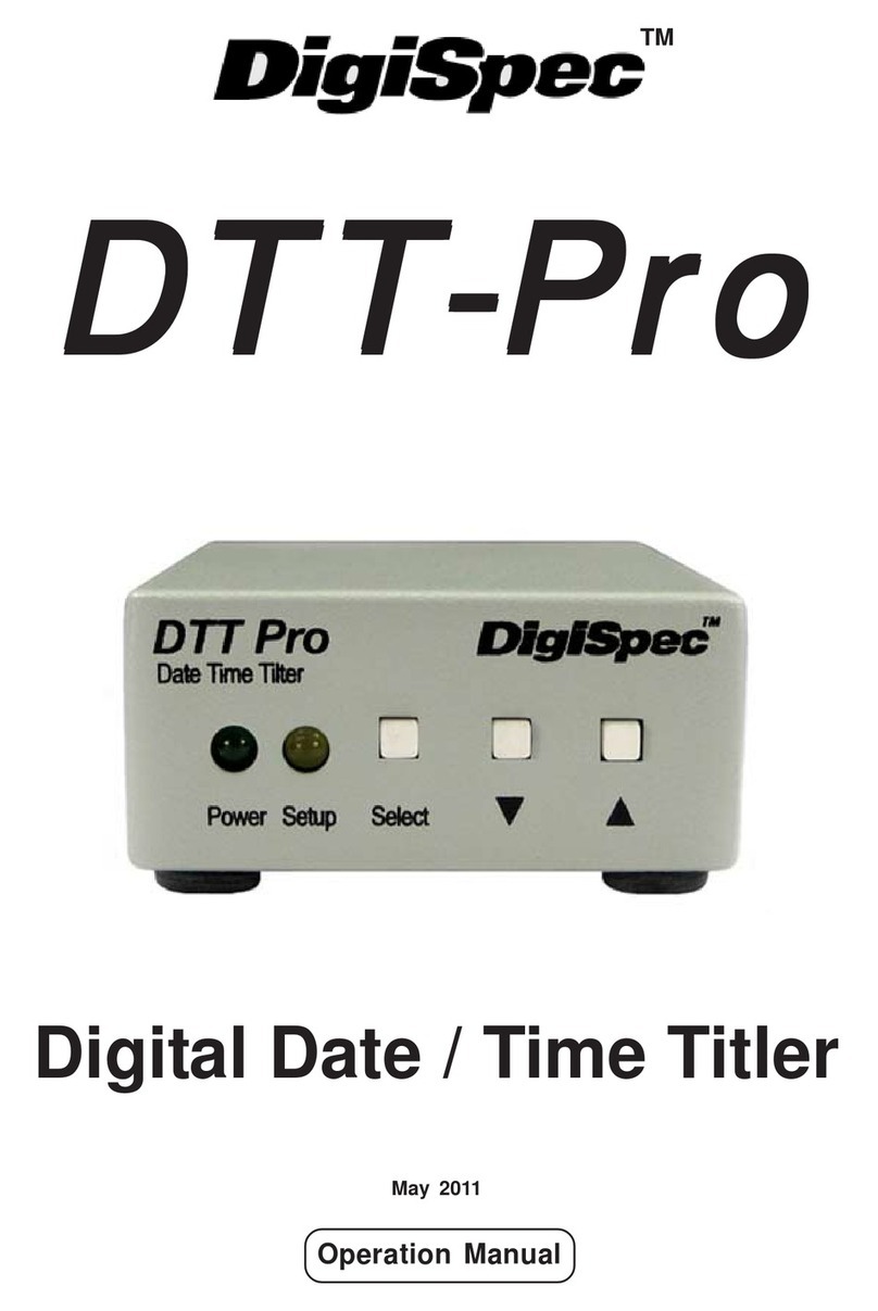 DigiSpec DTT-PRO Operation manuals