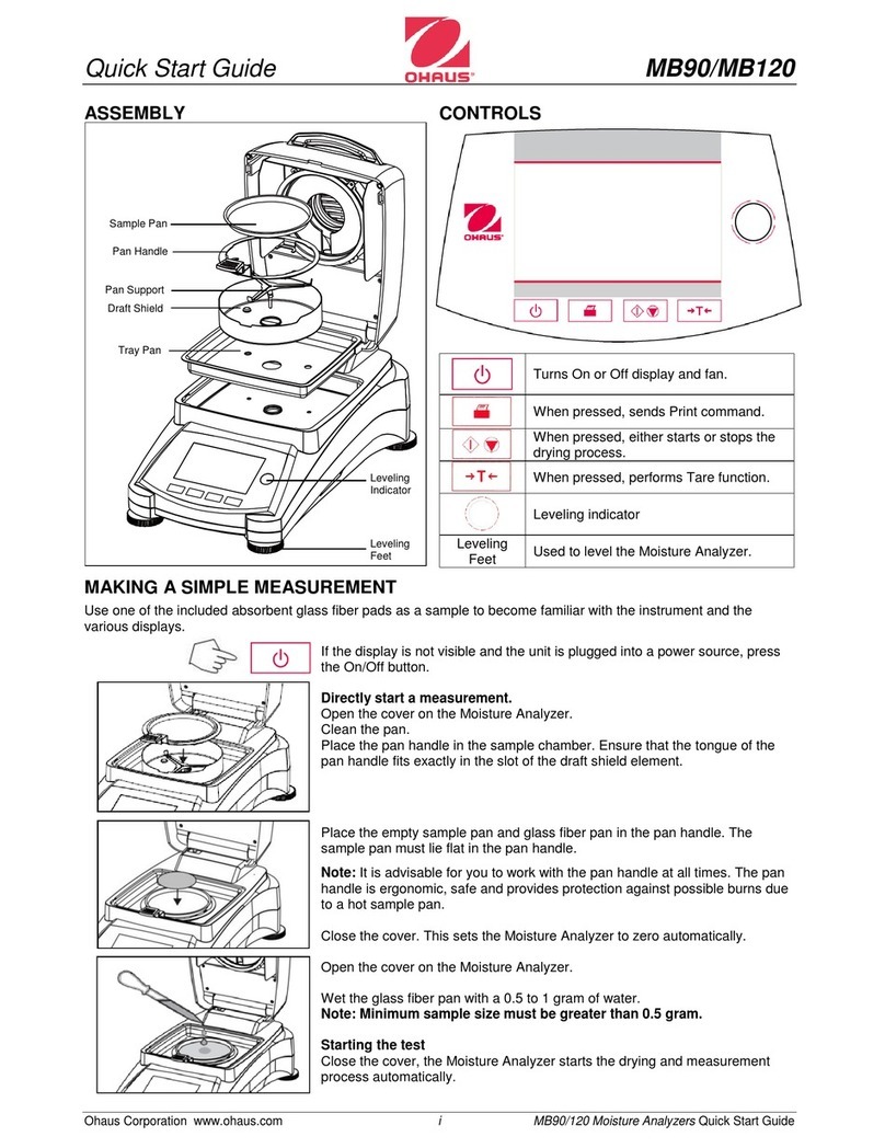 OHAUS MB90 quick start guide