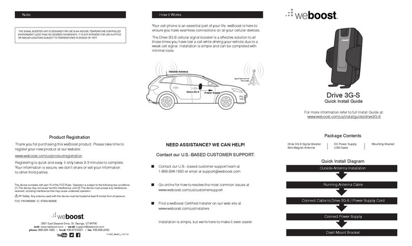weBoost DRIVE 3G-S User manual