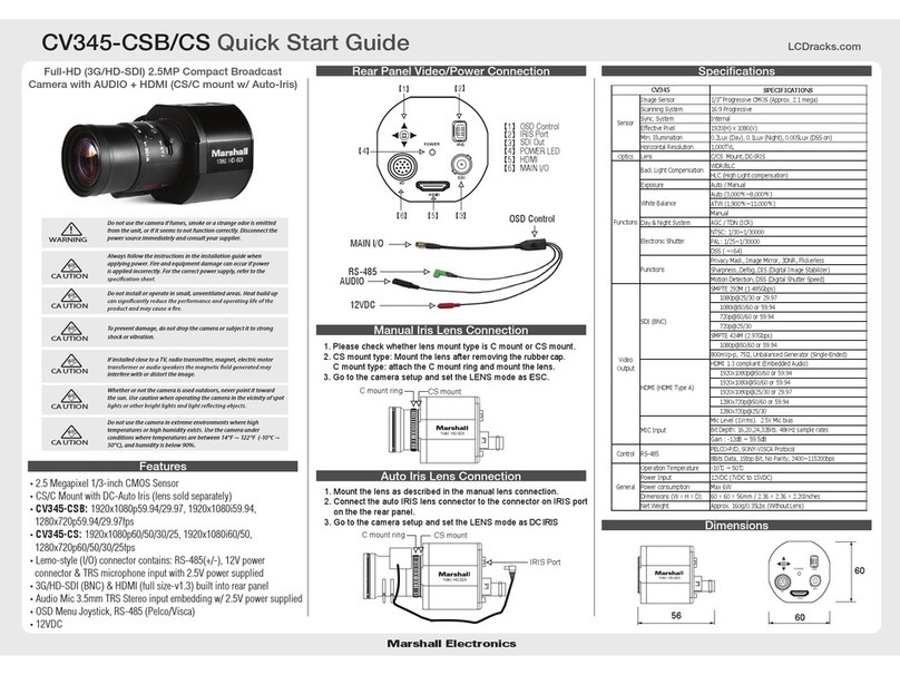 Marshall Electronics CV345-CSB quick start guide
