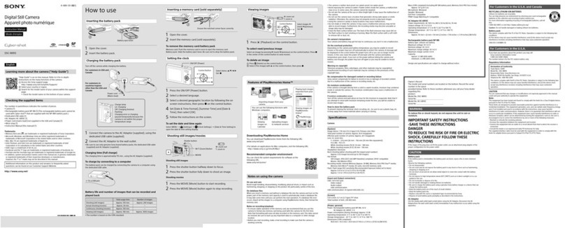 Sony Cyber-shot DSC-W810 instruction manual