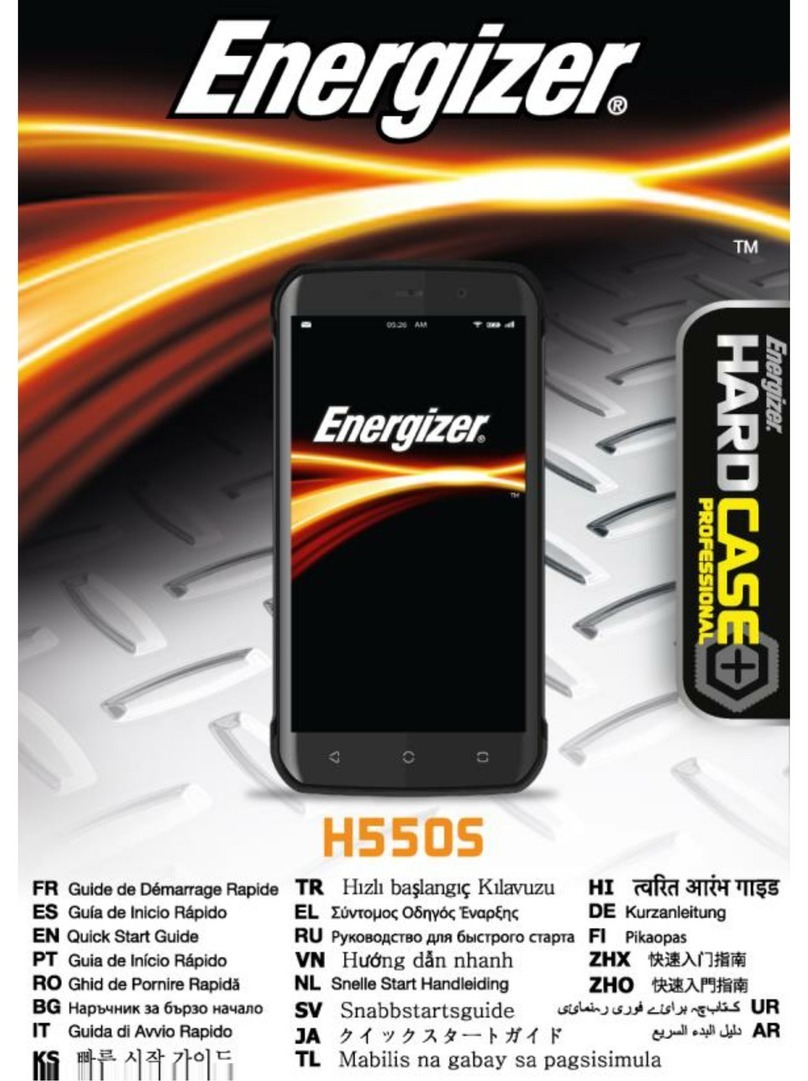 Energizer Hardcase H550S Quick start up guide