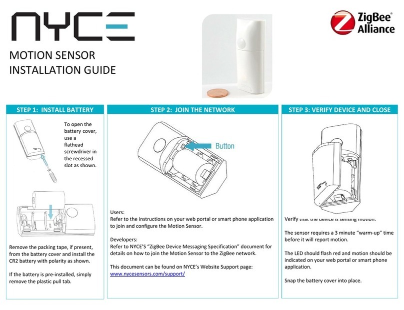 Nyce NCZ-3041-HA installation guide