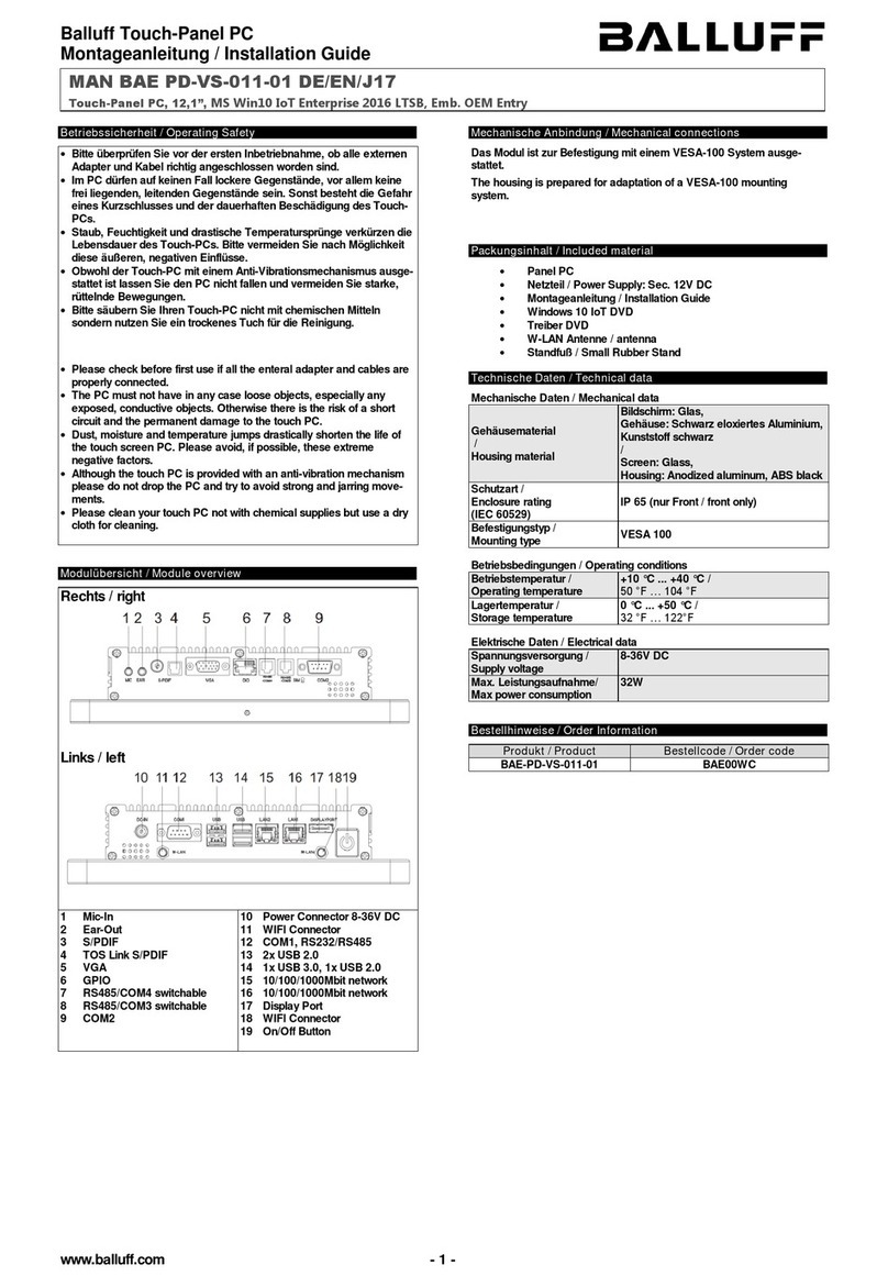 Balluff MAN BAE PD-VS-011-01 installation guide