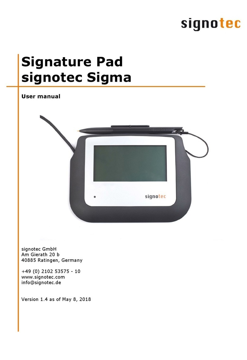 Signotec Sigma user manual