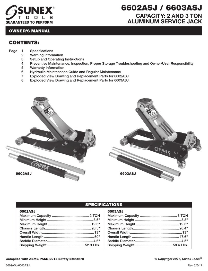 Sunex Tools 6602ASJ User manual