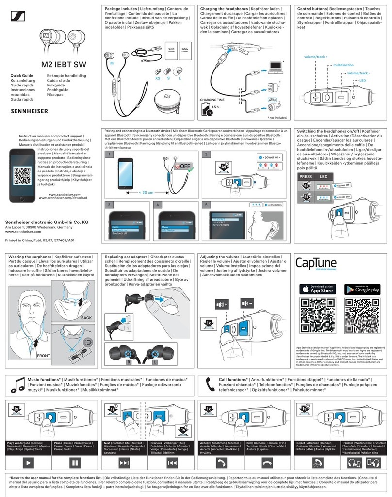 Sennheiser M2 IEBT SW quick guide