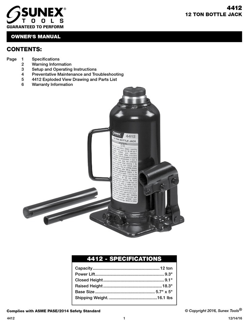 Sunex Tools 4412 User manual