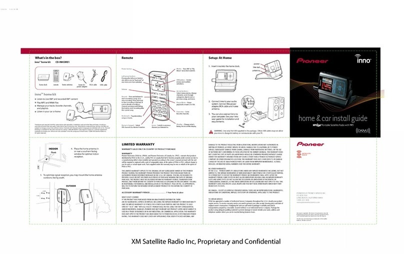 Pioneer XM2GO User manual