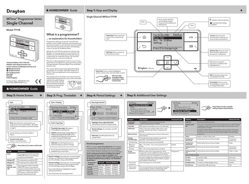 Drayton T711R Homeowner's guide