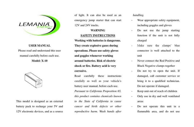 LEMANIA X-10 user manual