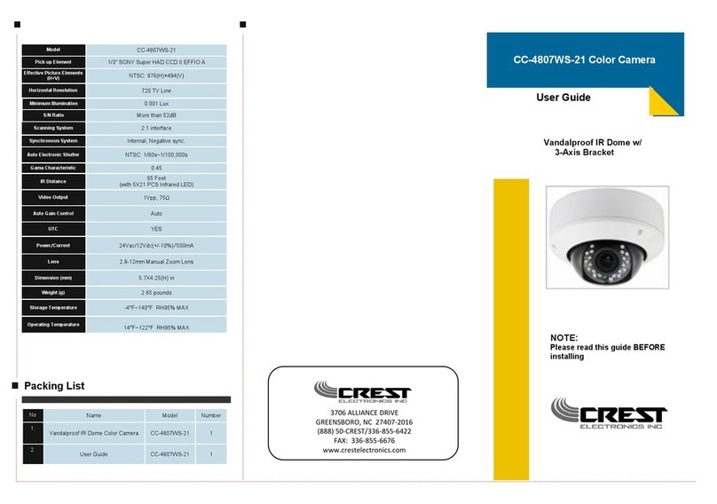 Crest Electronics CC-4807WS-21 user guide