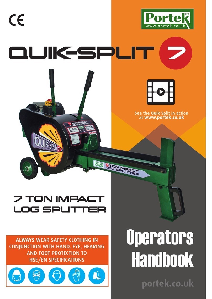 Portek Quik-Split 7 Operator's handbook
