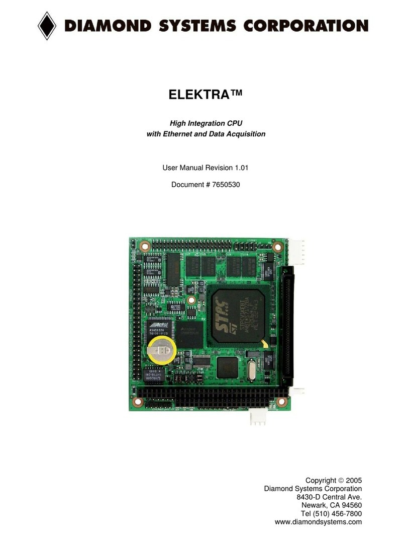 Diamond Systems ELEKTRA FD-64 user manual Diamond Systems ELEKTRA FD-64 user manual