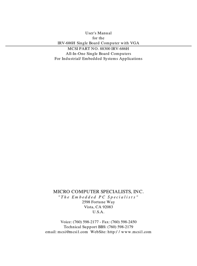 Micro Computer Specialists IRV-686H user manual