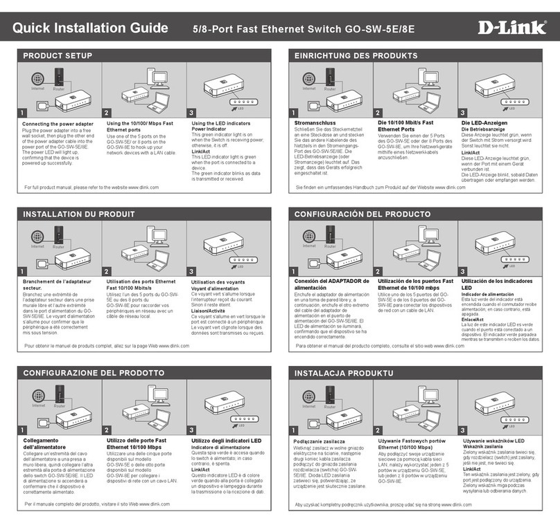 D-Link GO-SW-5E User manual