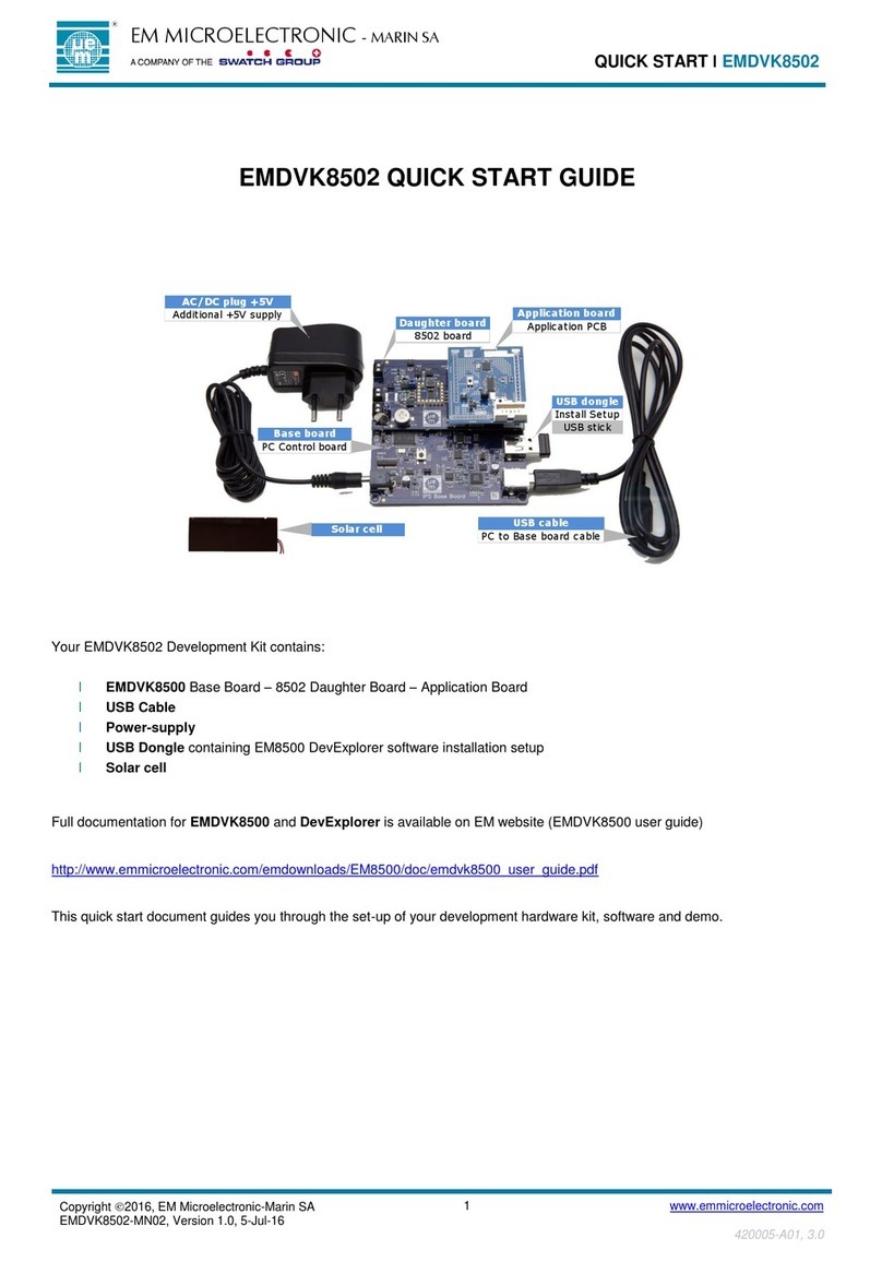 EM Microelectronic EMDVK8502 quick start guide