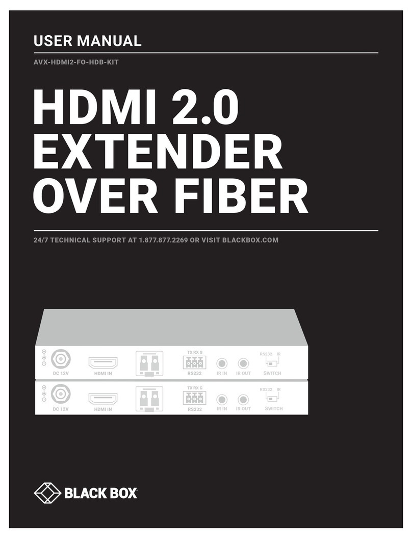 Black Box AVX-HDMI2-FO-HDB-KIT User manual Black Box AVX-HDMI2-FO-HDB-KIT User manual
