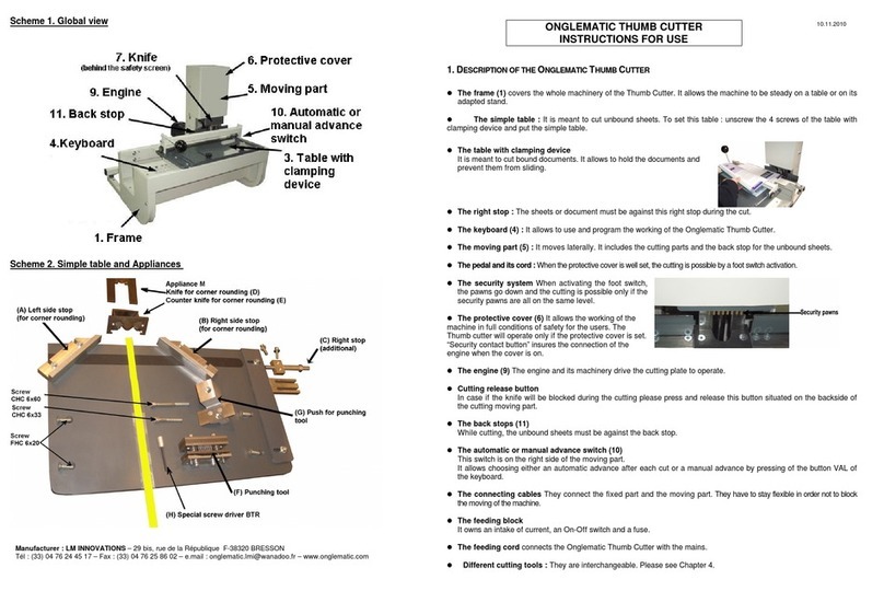 Onglematic Thumb Cutter Instructions for use