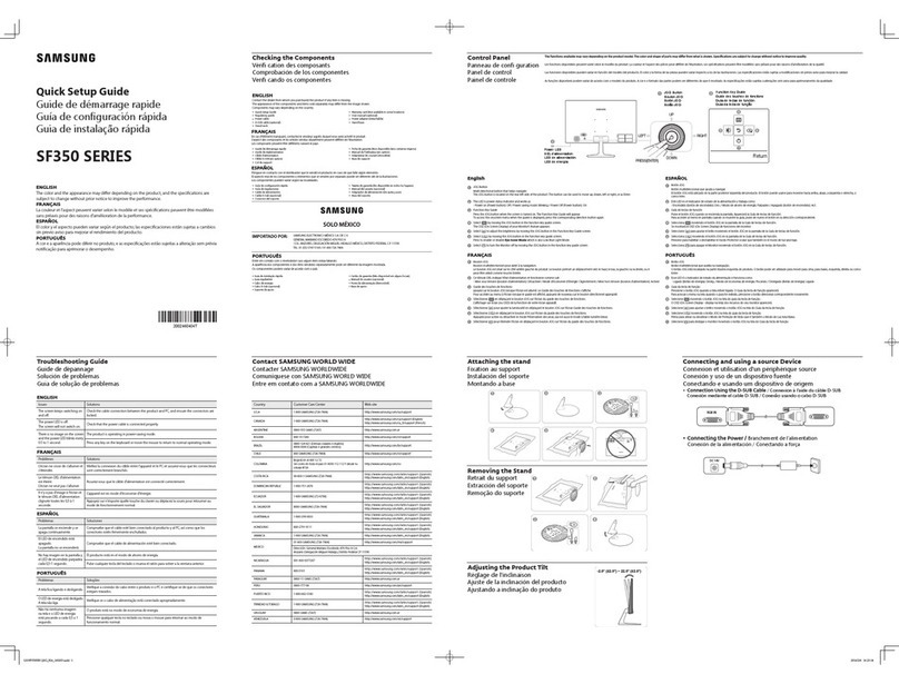 Samsung S19F350HN Quick setup guide