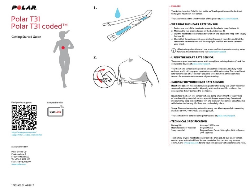 Polar Electro Fitwatch T31 Getting started guide