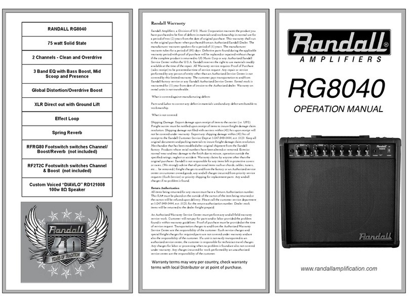 Randall RG8040 Operation manual