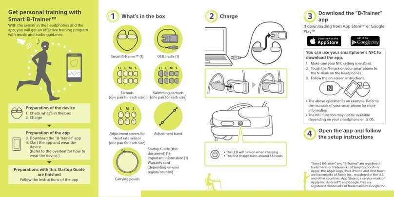 Sony Smart B-Trainer Startup guide