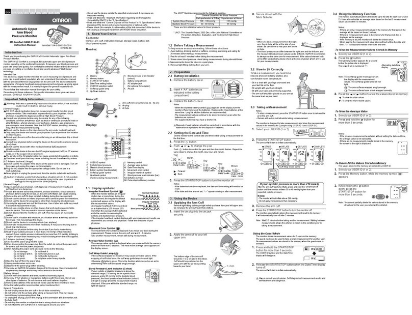 Omron M3 Comfort User manual