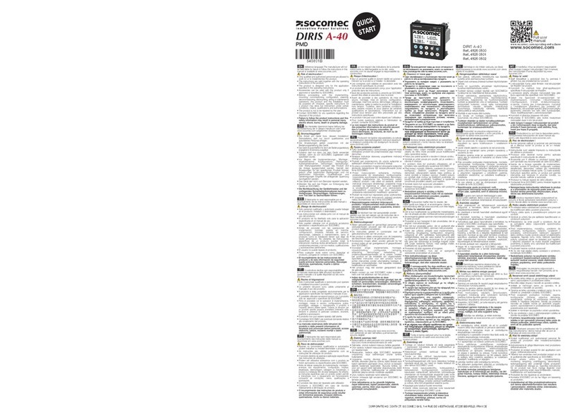 socomec DIRIS A40 User manual