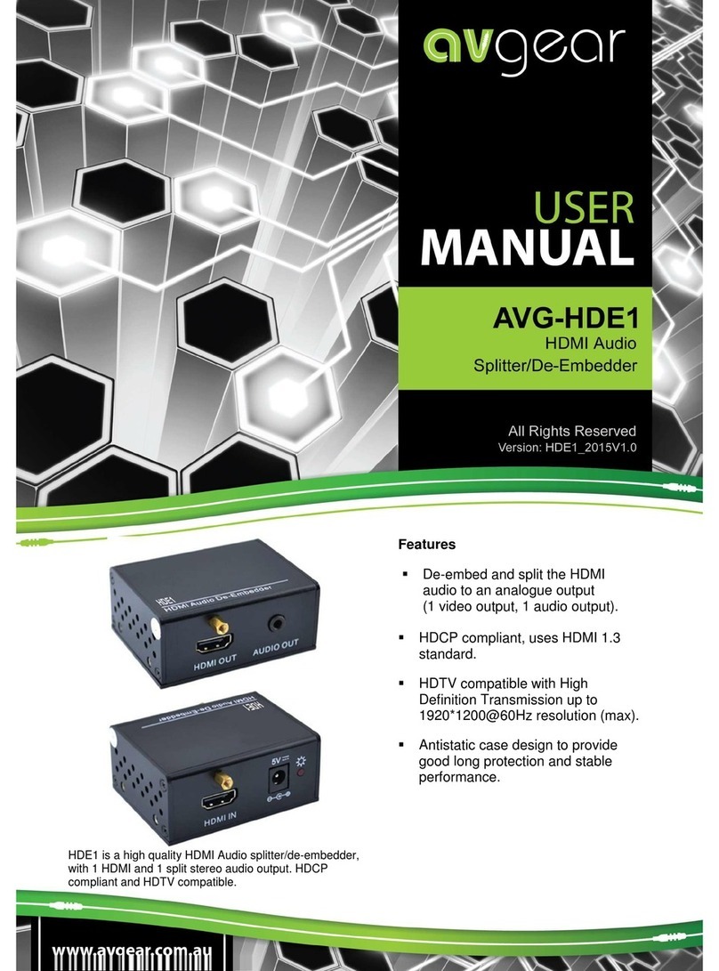AVGear AVG-HDE1 user manual
