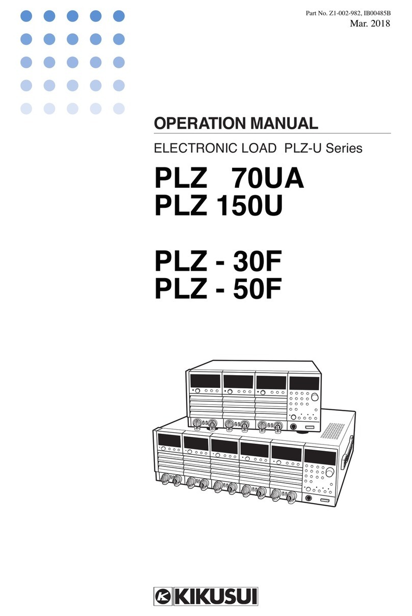 Kikusui PLZ150U Operation manuals