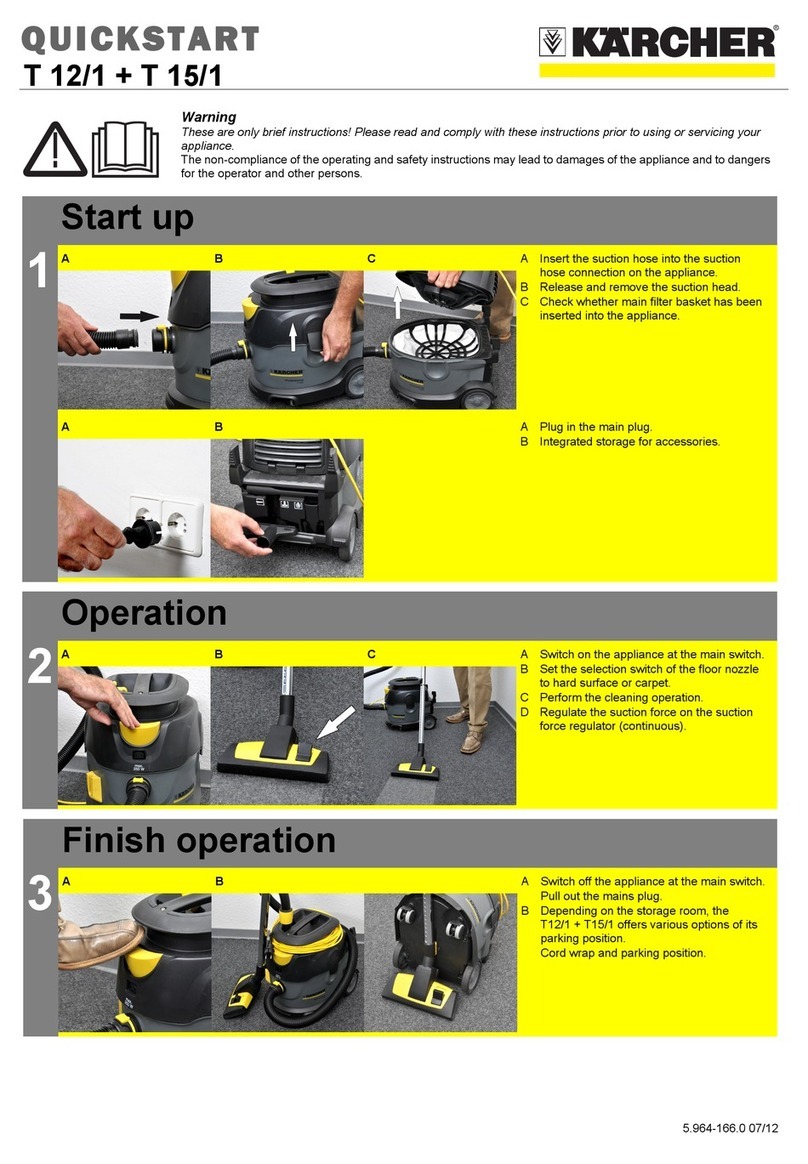 Kärcher T 15/1 User manual Kärcher T 15/1 User manual