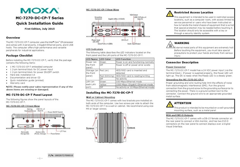 Moxa Technologies MC-7270-DC-CP-T Series User manual