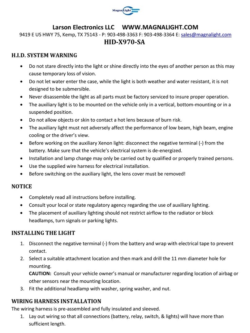 Larson Electronics HID-X970-SA User manual