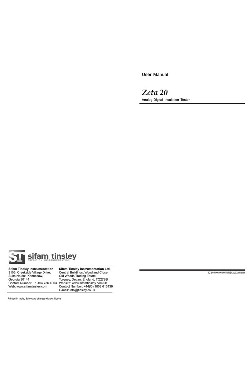 Sifam Tinsley Zeta 20 user manual