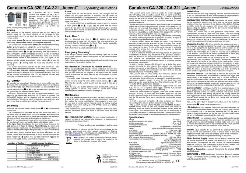 jablotron CA-320 installation instructions