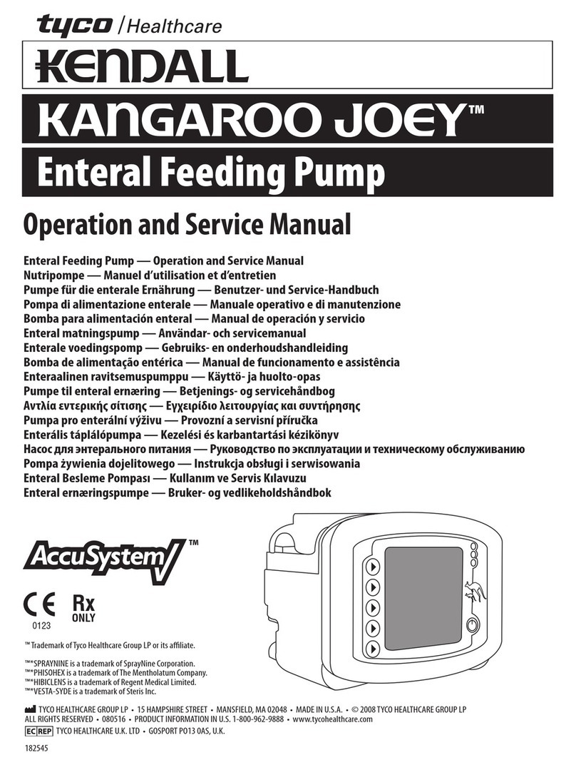 Tyco Kendall Kangaroo Joey Operating and service manual