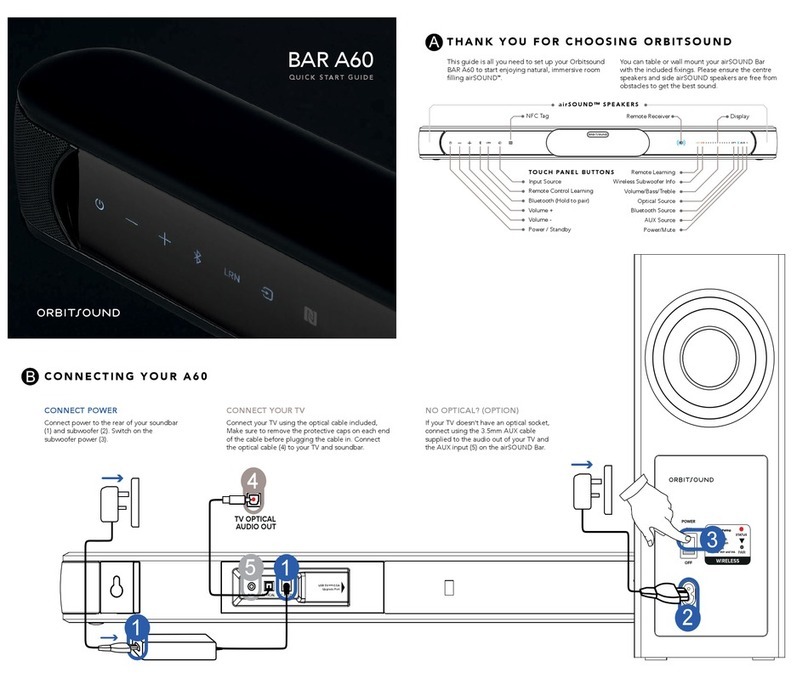 Orbitsound BAR A60 User manual Orbitsound BAR A60 User manual