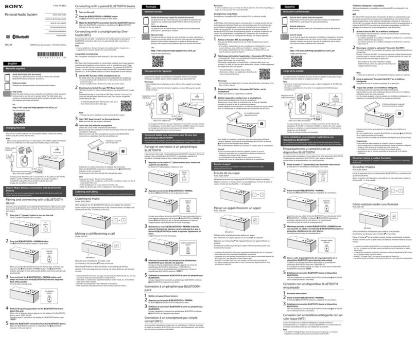 Sony SRS-X3 User manual