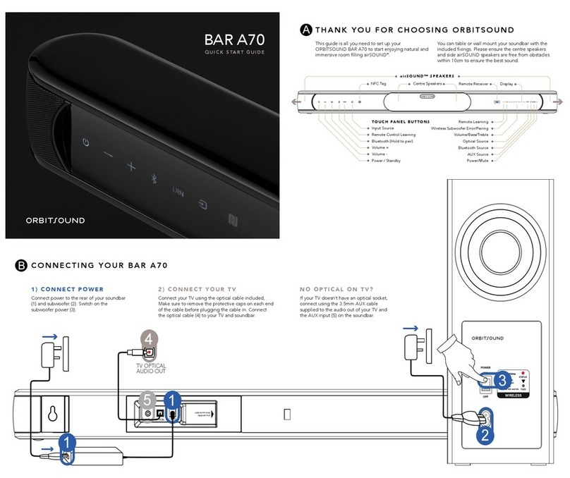Orbitsound BAR A70 User manual Orbitsound BAR A70 User manual
