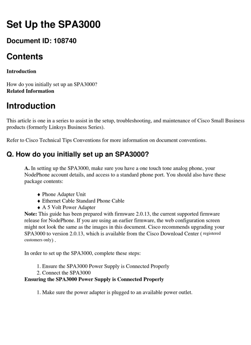 Cisco SPA3000 User manual