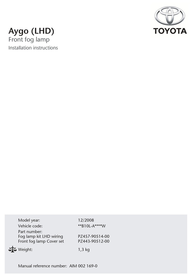 Toyota LHD Instalation instructions