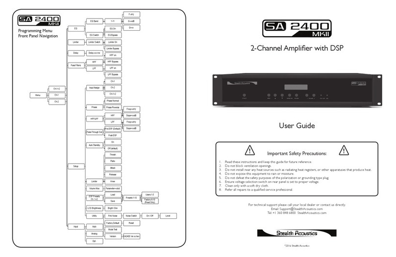 Stealth Acoustics SA 2400 MKII user guide