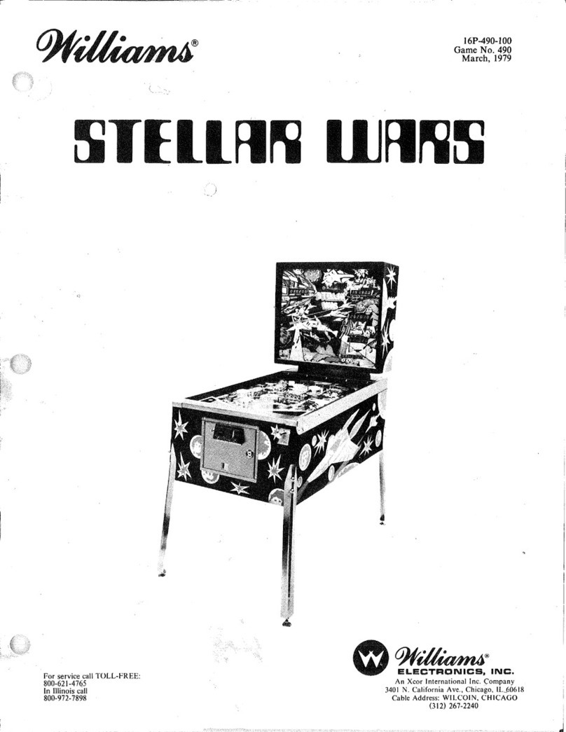 Williams Electronics Stellar Wars manual Williams Electronics Stellar Wars manual