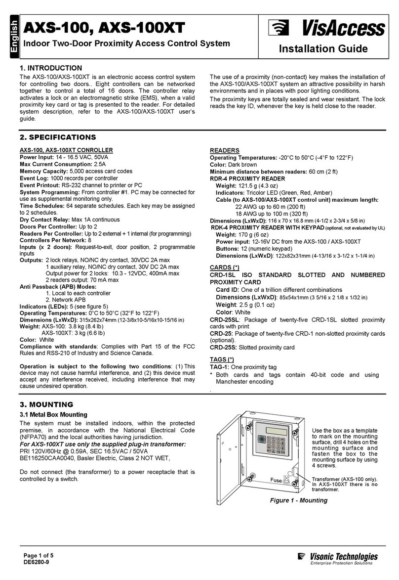 VisAccess AXS-100 installation guide