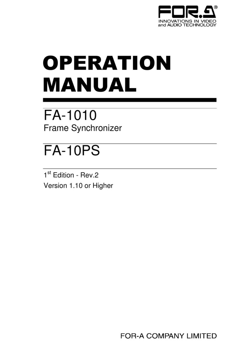 FOR-A FA-1010 User manual