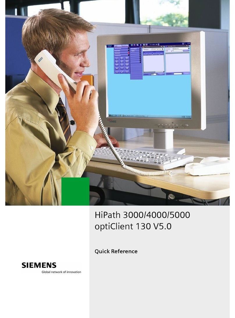 Siemens HiPath 3000 V3.0 or later Gigaset M1... quick reference
