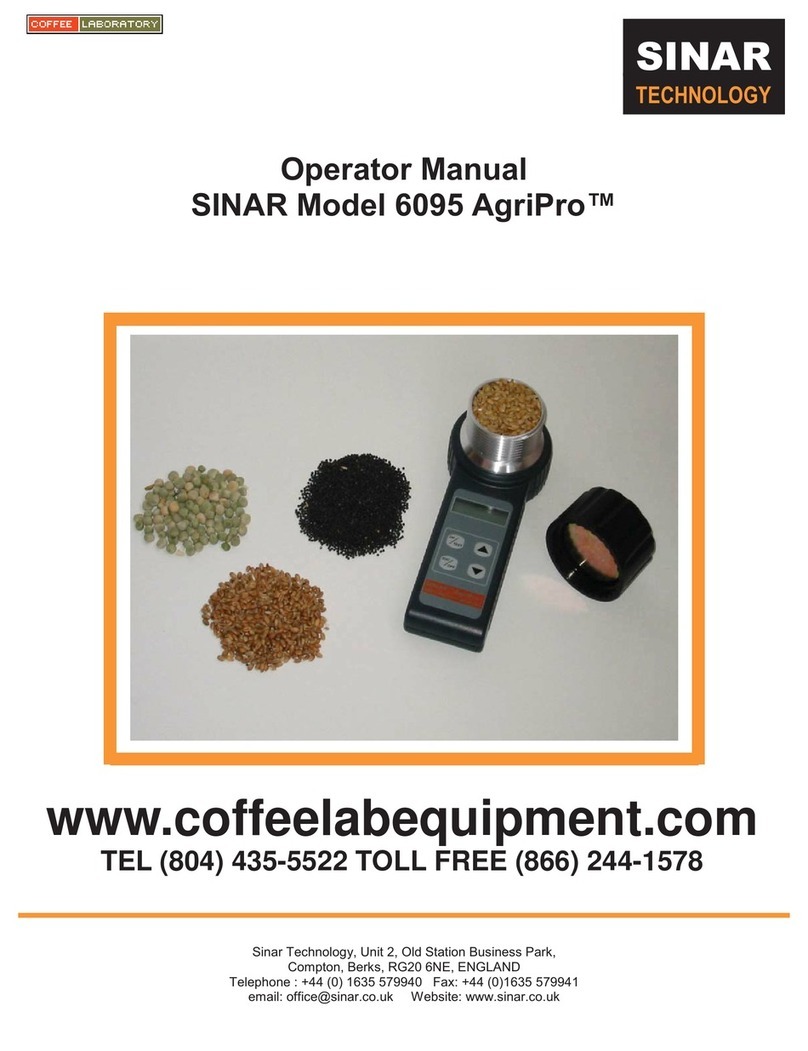 Sinar Technology 6095 AgriPro Operator's manual