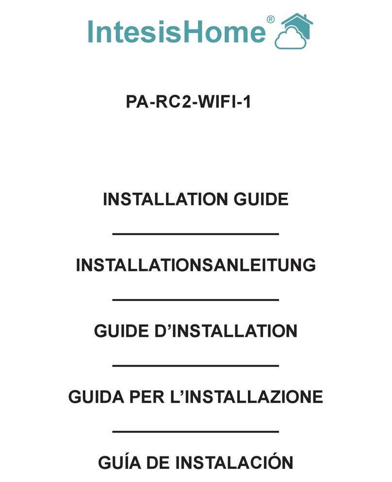 IntesisHome PA-RC2-WIFI-1 installation guide