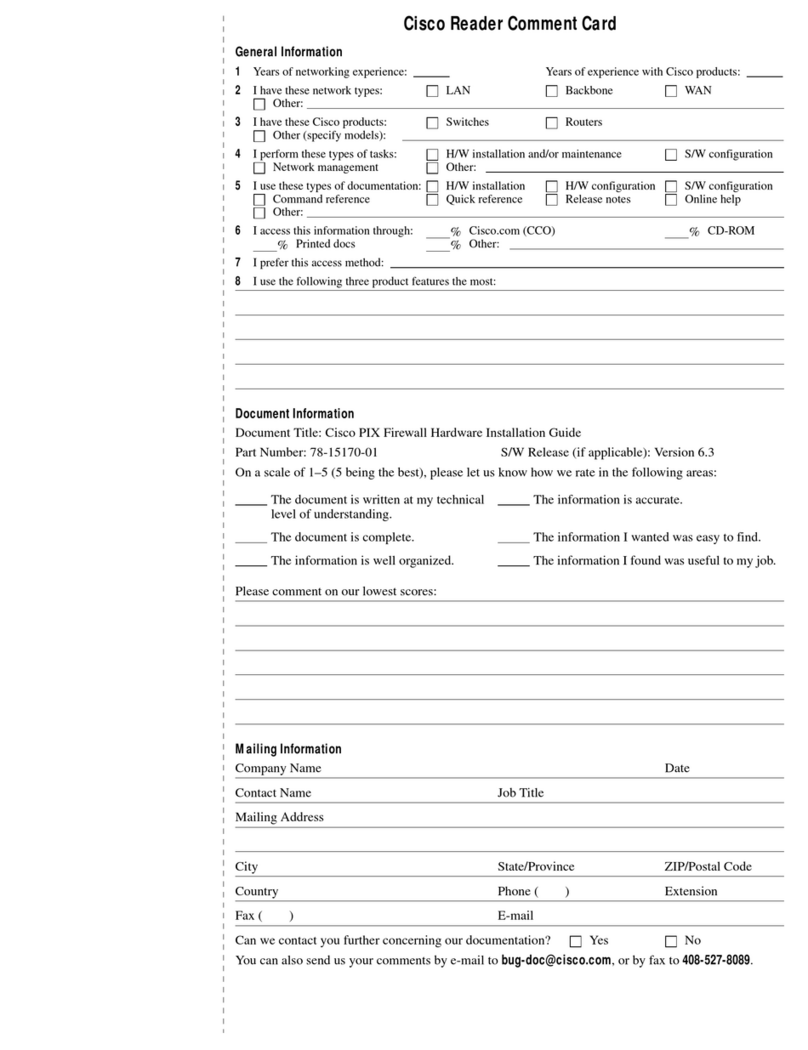 Cisco PIX 501 Hardware installation guide